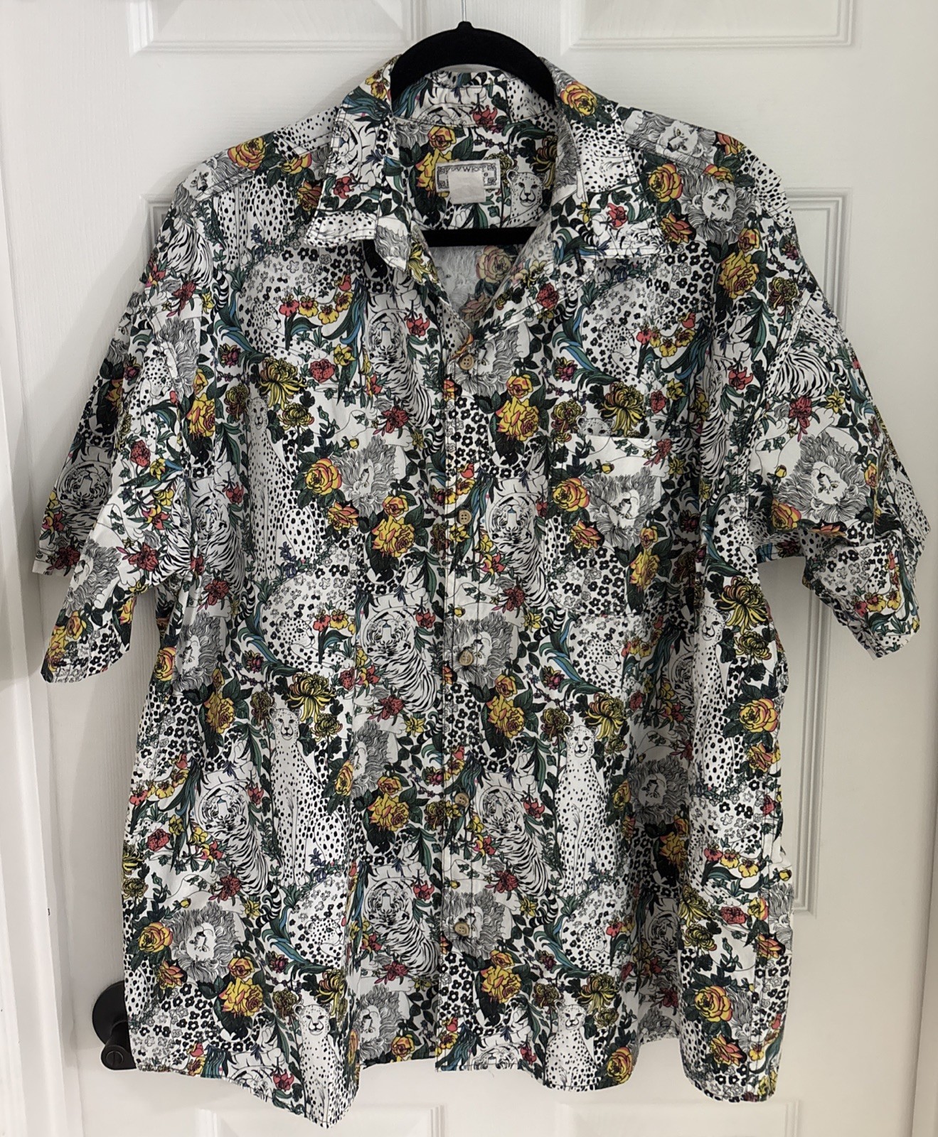 Vtg Key West Hand Print Fashions Men’s Shirt 2XL Key West Camo Calvins Cats RARE