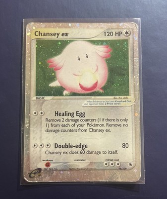 Pokémon TCG Ruby & Sapphire Chansey EX Holo Ultra Rare Card 96/109 2003 MP