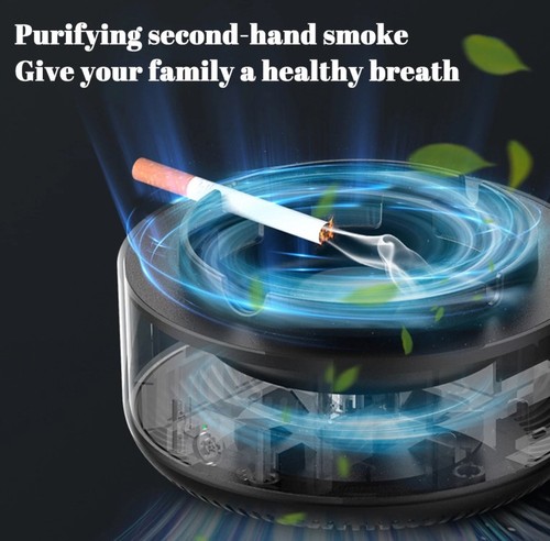 Smokeless Ashtray With Air Purifier Electronic Ashtray Negative Ions Household - Picture 2 of 8
