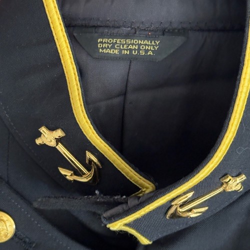 Vintage US Naval Academy Giacca Uniforme di Flying Cross Navy Jacket Academia - Foto 12 di 16