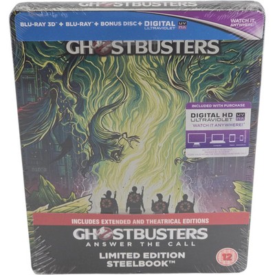 Ghostbusters: Blu-ray 3D + Blu-ray Steelbook 2016 Zavvi Limited 2 Cuts Free