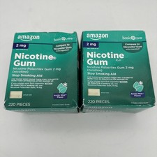 Amazon Nicotine Gum 2mg Arctic Mint 440 Pieces Stop Smoking Polacrilex Sept 2025