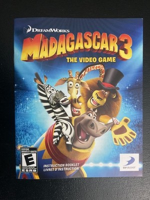 Madagascar 3 The Video Game PS3 PlayStation 3 Instruction Manual Only