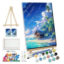 Landscape Paint by Numbers for Adults with Easel Sea Paint by Numbers for PG24