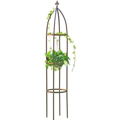 Obelisk Garden Trellis 6.3 Feet Tall Sturdy Plant Support for Climbing Vines ...