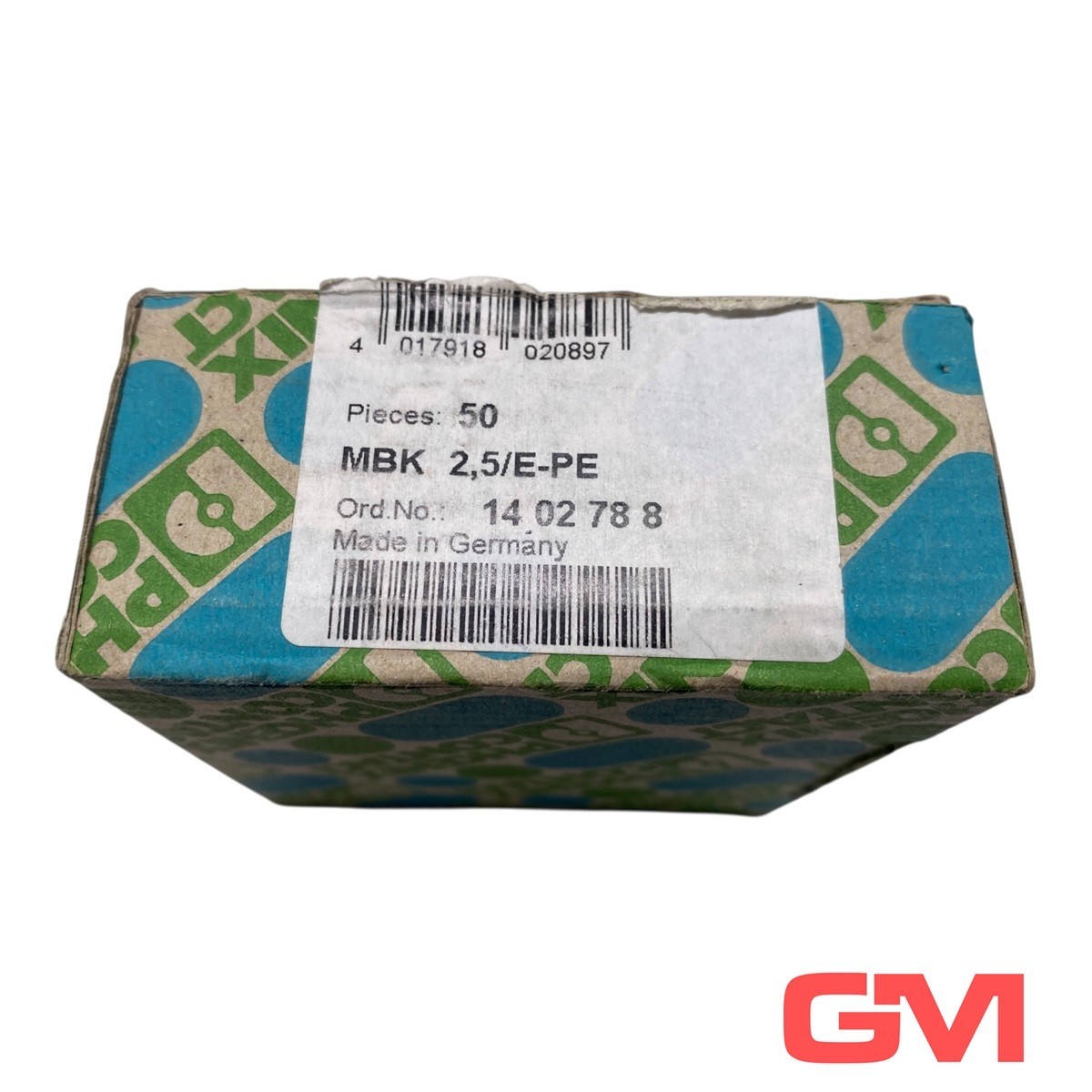 Ve 50x Phoenix Contact Ground Terminal MBK 2.5/E-PE 1402788