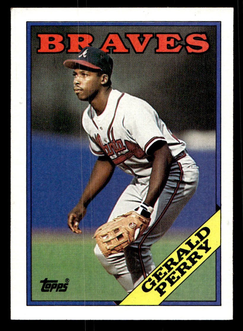 1988 Topps - Gerald Perry Baseball card #39 Atlanta Braves Raw Trading Card