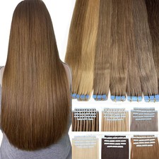 Tape in Human Hair Extensions Tape ins Adhesive Skin Weft Double Sided Remy Hair