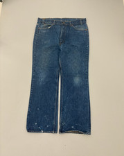 Vintage 80s Levi's Orange Tab 517 Jeans Made in USA Bootcut Denim 37x29