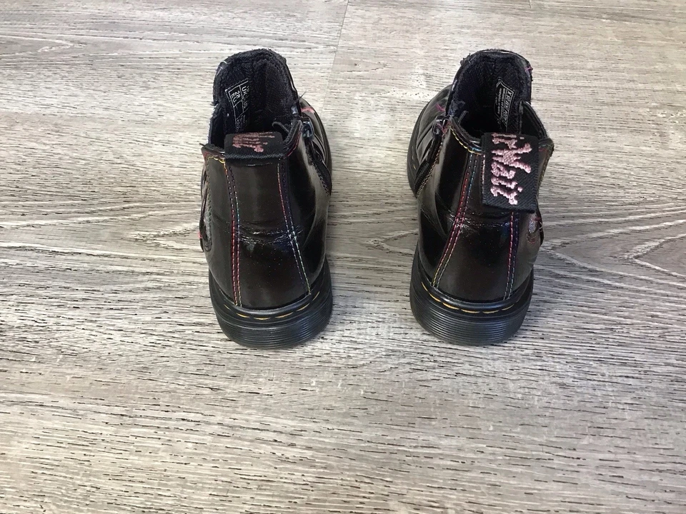 Botas Dr Martens Docs 2976 J Niños Negro Charol Cremallera Lateral Talla 11 Foto 3 de 4