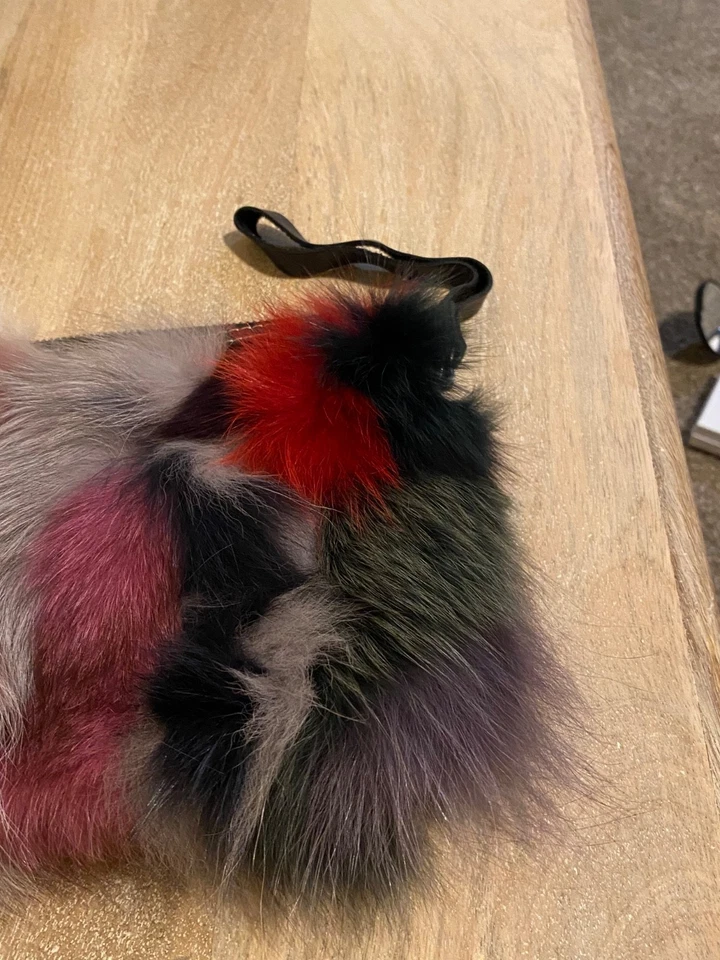 Bolso sin asas Patricia Nash de piel de zorro tipo fiesta bolso de cuero multicolor Foto 3 de 4