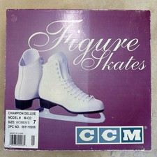 CCM Champion Deluxe W-CD Women s Ice Skates Size 7 White Figure Skates