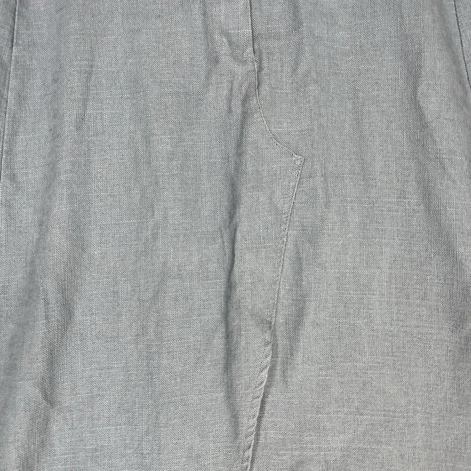 Anthropologie Moon River Linen Blend Maxi Skirt Sz M Periwinkle Blue Front Slit - Image 4 of 4