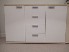 Bedroom Chest of Drawers and Cupboards - Nolte, Freestanding in Maple and White