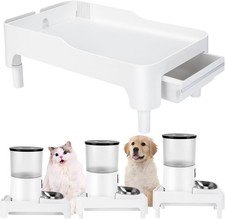 Adjustable Cat Feeder Stand Elevated Holder Automatic Feeders 3-5.1 in Nonslip