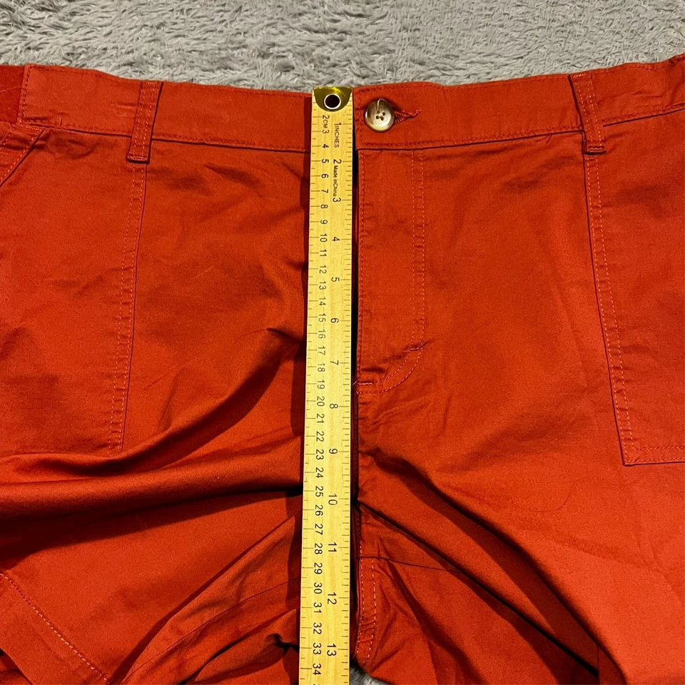 Pantalones Cortos Lee Bermudas Para Mujer 20 M Naranja Quemado Caminar Al Aire Libre Cintura Elástica Foto 4 de 4