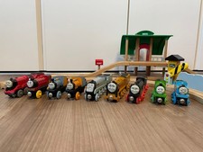 Thomas Friends 9 Locomotives Wooden Train Set Vintage Collectible