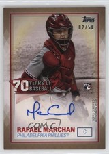 2021 Topps 70 Years of Baseball Series 2 Gold /50 Rafael Marchan Auto 1r19