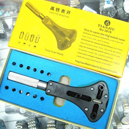 Chiave chiave riparazione orologio acciaio nuova per aprire max 57 mm cassa posteriore grande orologio tipo Jaxa - Foto 5 di 8