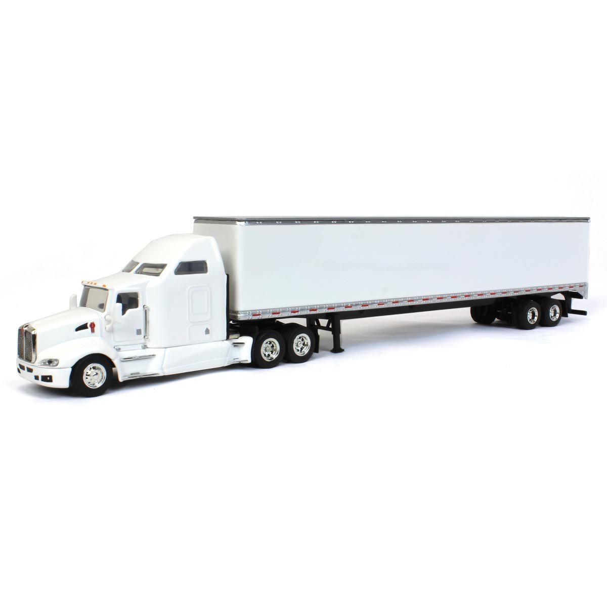 1/64 White Kenworth T660 Sleeper with Trailer with Double