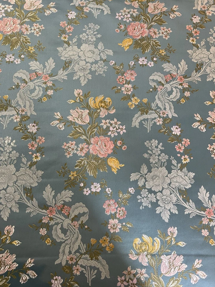 Brocade Floral Woven Jacquard New Upholstery Designer Fabric sold by the yard - Image 4 of 4