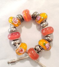 European Glass Beads Lot Of 8 PC