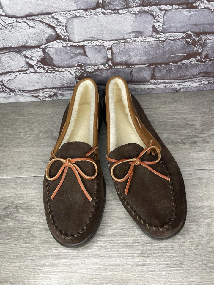 Cabela's Marrón Gamuza Cuero Zapatillas Mocasines Sin Cordones Para Hombre Talla 10M EE. UU./43EU Foto 2 de 4