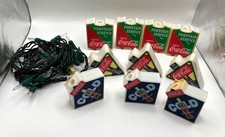 Vintage Coca Cola 10 Piece Holiday Light Set w/Light Cord