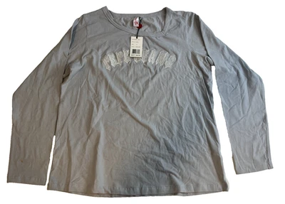 Camisa de manga larga Pepe Jeans London gris con logotipo de cuentas talla 1X LEER - Imagen 1 de 4