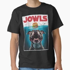 Funny Pittie Pitbull Pit Bull Jowls Burger, Bully Dog Mom T-Shirt