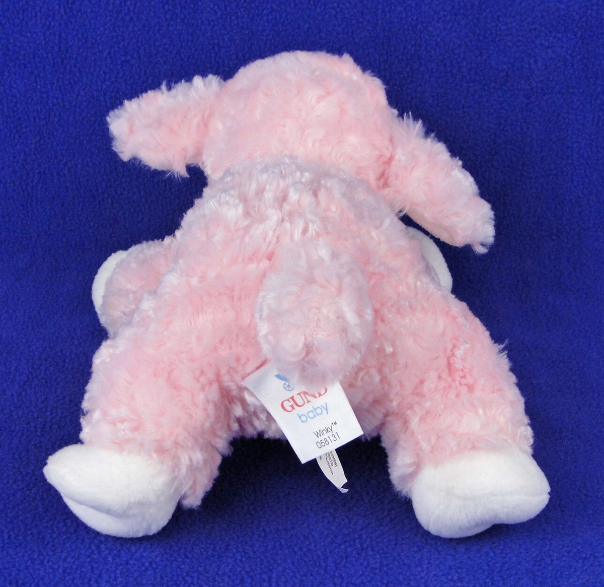 Baby Gund Winky Pink Lamb Plush Rattle Stuffed Animal Sleepy