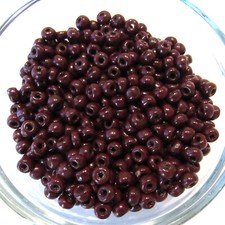 CLEARANCE Glass Seed Beads Opaque Brown 3/0 5.4mm 125 pcs 1 ounce