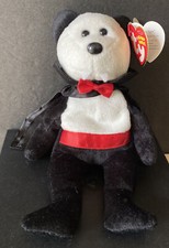 Ty Beanie Baby-Halloween Baron Van Pyre Fangs Black Cape Tag Error