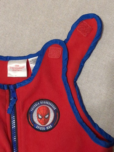 Spiderman Kids Size 4 Pants Snow Ski Fleece Bib Overalls Zip Up Insulated - Picture 4 of 8