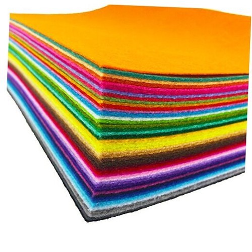 48pcs Felt Fabric Sheet Assorted Color Felt Pack DIY Craft Squares 25cm * 25cm