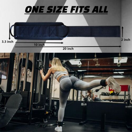 Ankle Straps Cable Machine Attachment Glute Kickback Leg Hip Single - Picture 2 of 6