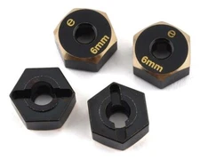 Samix Element Enduro Brass Hex Adapter (Black) (4) (6mm) [SAMEND-4063-6]