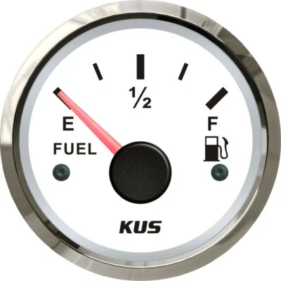 KUS Instrumente Fuel Oil Füllstandsanzeige Messanzeige 0-190Ohm Edelstahl Weiss