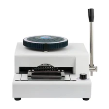 52Code Dog tag embossing machine, Manual Steel Metal PET Dog Tags Embosser Metal