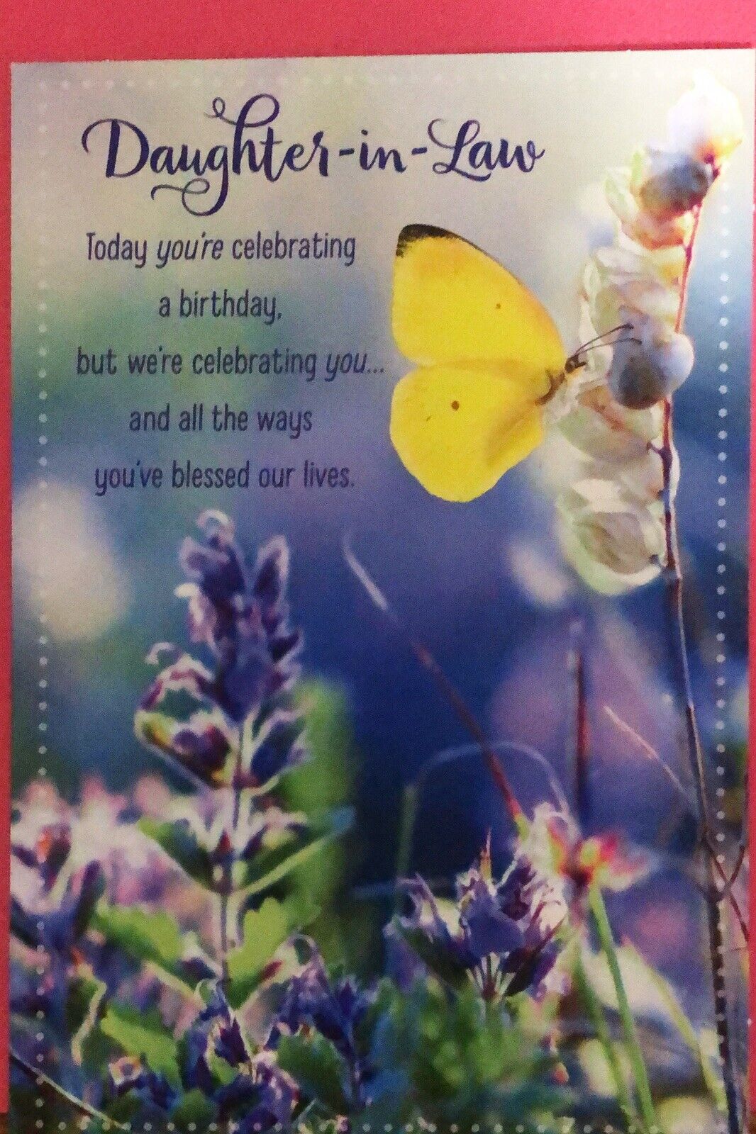 Happy Birthday Daughter In Law Butterfly Flowers Hallmark Greeting ...