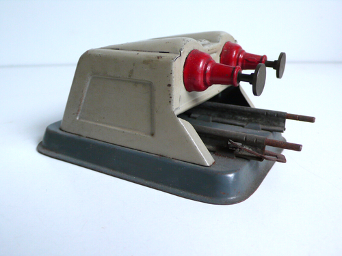 Ancien Signal Ferroviaire JEP échelle O – 4 Feux, Tôle, Années 30 – Hauteur 20 Cm