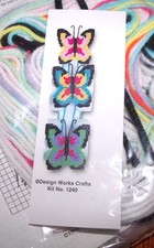 Design Works BUTTERFLY TOILET PAPER CADDY Plastic Canvas Kit