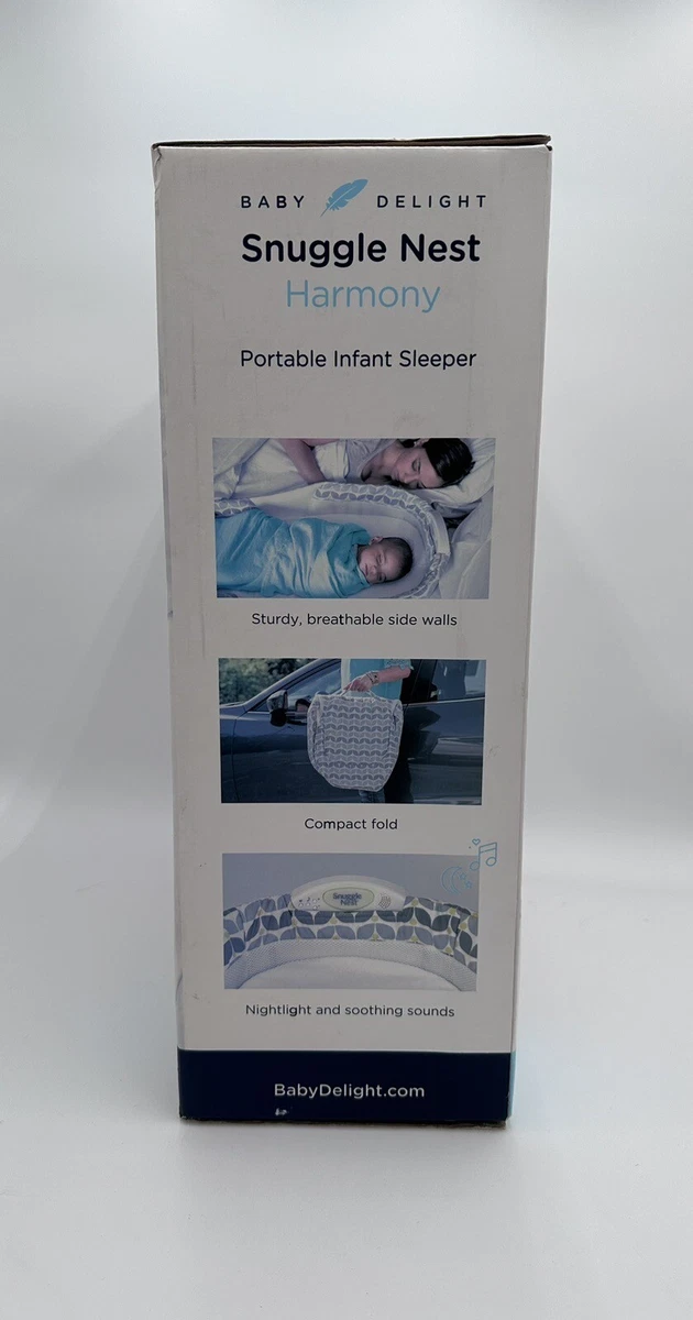 Baby Delight Snuggle Nest Harmony Portable Infant Sleeper Gray