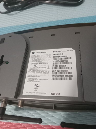 Motorola Wireless Cable Modem Gateway - SBG1000 - Afbeelding 2 van 6