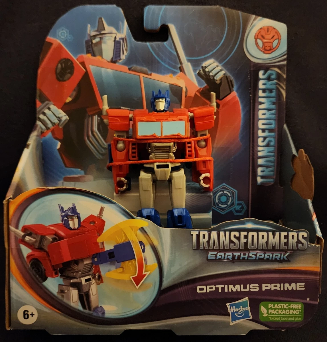 Transformers Toys EarthSpark Warrior Class Optimus Prime Action