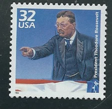 Scott #3182b..32 Cent...Celebrate the Century 1900s... T. Roosevelt...3 Stamps 