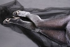 Ladies Silk Stockings Sexy Pantyhose Thigh-high Shiny Glitter Crystal Long Soft