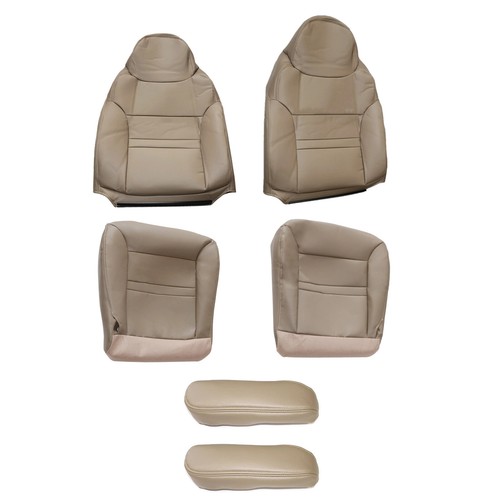 6PCS Excursion Limited Bottom Top Back Leather Seat Cover Tan Replacemen New - Picture 5 of 23