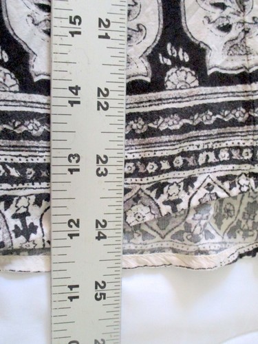 Lucky Brand Women's M Black White Peasant Floral Top Flowy Romantic Popover - Picture 6 of 6