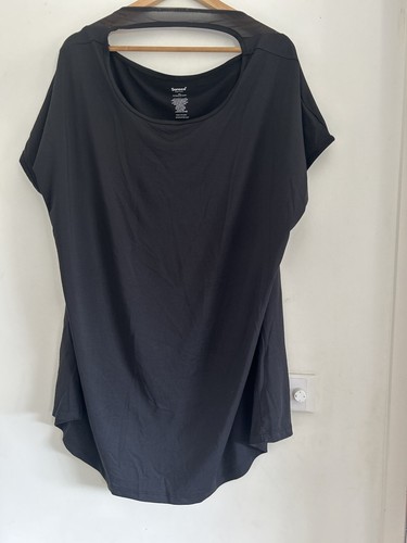 Sonsee Plus Size 26/28 Women’s Black Top Comfort Stretch - Picture 3 of 10